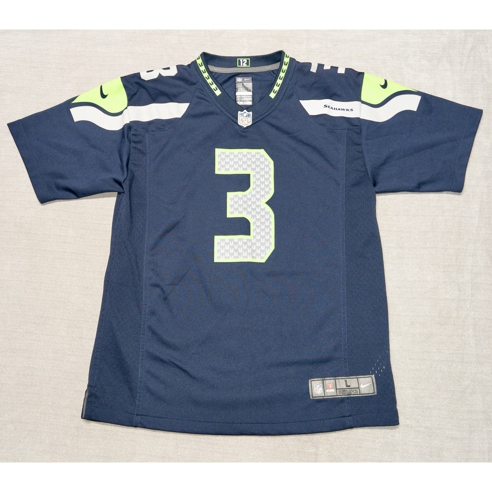 Nike On Field Seattle Seahawks Russell Wilson Jersey Youth Large NFL Football‎
